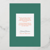 Moderne Chic Joyful Plaid Kerst Folie Kaart (Achterkant)