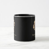 Moderne Chic Kapper Salon Zwart Goud   Mok (Midden)