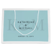 Moderne Chic Koppel Namen Bruid & Bruidegom Trouwe Groot Cadeauzakje (Voorkant)