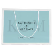 Moderne Chic Koppel Namen Bruid & Bruidegom Trouwe Groot Cadeauzakje (Achterkant)