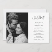 Moderne Chic Laten we de huwelijksreceptie vieren  Kaart (Voorkant)