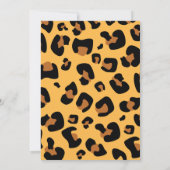 Moderne Chic Leopard Print Aqua Blue Bow Party Kaart (Achterkant)