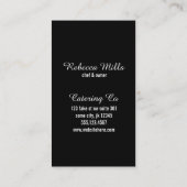 moderne chic leopard print catering chef - messenk visitekaartje (Achterkant)