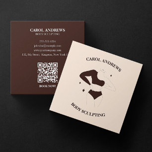 Moderne Chic Lichaamsmodellering Waxen Massage QR  Vierkante Visitekaartje
