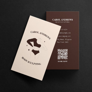 Moderne Chic Lichaamsmodellering Waxen Massage QR  Visitekaartje