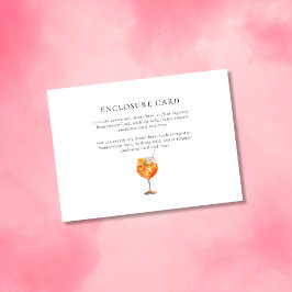 Moderne Chic Liefde Op Het Eerste Spritz Bruidsfee Informatiekaartje