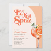 Moderne Chic Liefde Op Het Eerste Spritz Bruidsfee Kaart (Voorkant)