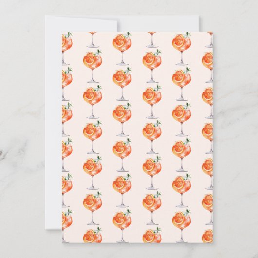 Moderne Chic Liefde Op Het Eerste Spritz Bruidsfee Kaart (Achterkant)