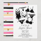 Moderne Chic Lingerie Bruids Douche Uitnodiging (Voorkant / Achterkant)