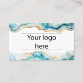 Moderne Chic Logo QR Code Social Media Website Visitekaartje (Voorkant)