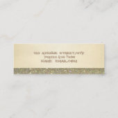 Moderne Chic  Luxe Glitterige Lippen Mini Visitekaartje (Achterkant)
