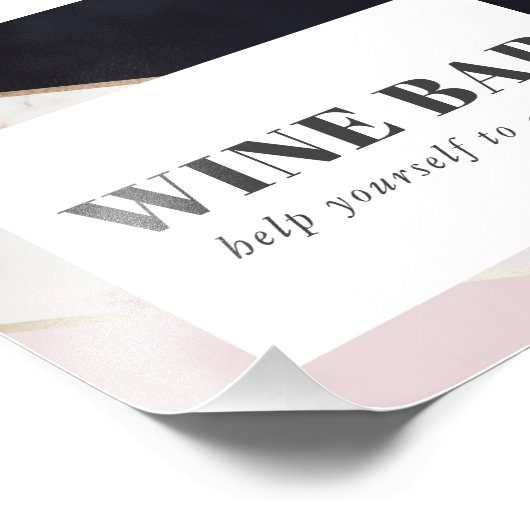 Moderne chic marble Wine Bar Foto Afdruk (Hoek)