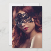 Moderne Chic Masquerade Quinceanera Foto Kaart (Achterkant)