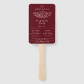 Moderne Chic Minimaal Foto Huwelijksceremonie Prog Handwaaier (Achterkant)