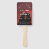 Moderne Chic Minimaal Foto Huwelijksceremonie Prog Handwaaier (Voorkant)