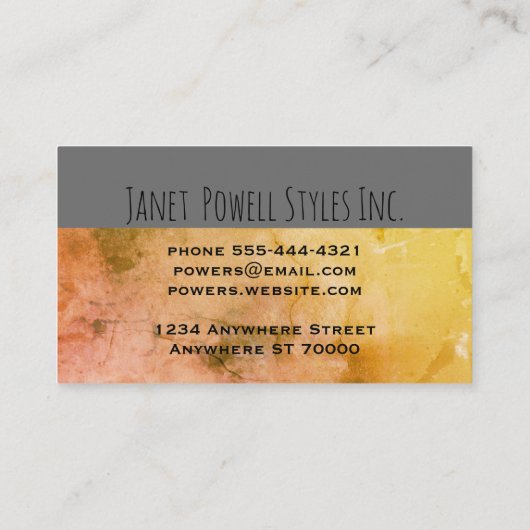 moderne chic minimalist aangepaste visitekaartjes (Achterkant)