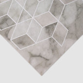 moderne chic minimalist geometrische witte marmer tissuepapier (Detail)