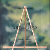 Moderne Chic Minimalistische Bloemige Trouw Welkom Acryl Bord (Neutraal)