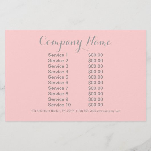 Moderne Chic Minimalistische Cosmetologist roze Flyer (Achterkant)