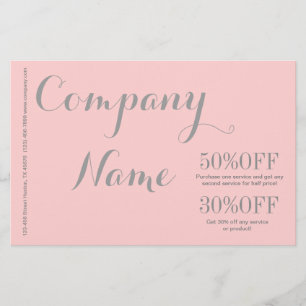 Moderne Chic Minimalistische Kosmetologe roze Flyer