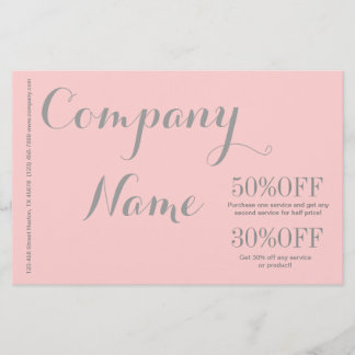 Moderne Chic Minimalistische Kosmetologe roze Flyer
