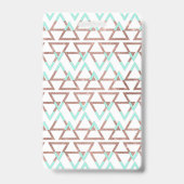 Moderne Chic Mint Green Roos Gold Glitter Triangle Badge (Achterkant)