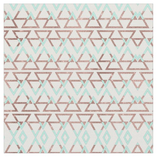 Moderne Chic Mint Green Roos Gold Glitter Triangle Stof (Close Up)