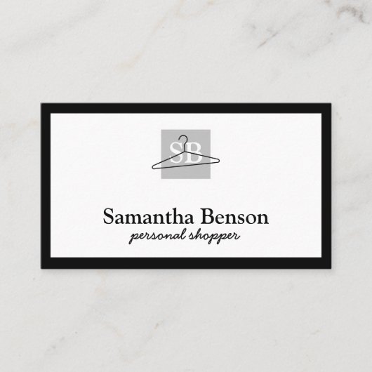 Moderne chic mode stylist persoonlijke winkel visitekaartje (Voorkant)