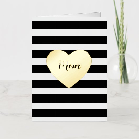 Moderne Chic Moederdag Folie Kaart (Voorkant)