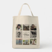 Moderne Chic Moederdag mam Family Foto Collage Tote Bag (Achterkant)