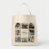 Moderne Chic Moederdag mam Family Foto Collage Tote Bag (Voorkant)
