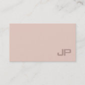 Moderne Chic Monogram Plain Professionele Luxe Visitekaartje (Voorkant)