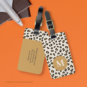 Moderne Chic Monogram Reislabel Bagagelabel