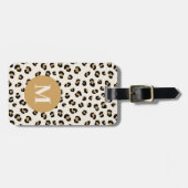Moderne Chic Monogram Reislabel Bagagelabel (Voorkant horizontaal)