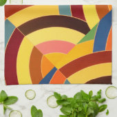 moderne chic multi-color chevrons theedoek (Gevouwen)