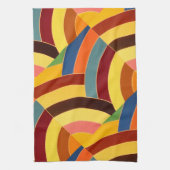 moderne chic multi-color chevrons theedoek (Verticaal)