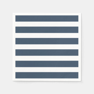 Moderne Chic Navy Blue Stripe Party Servetten