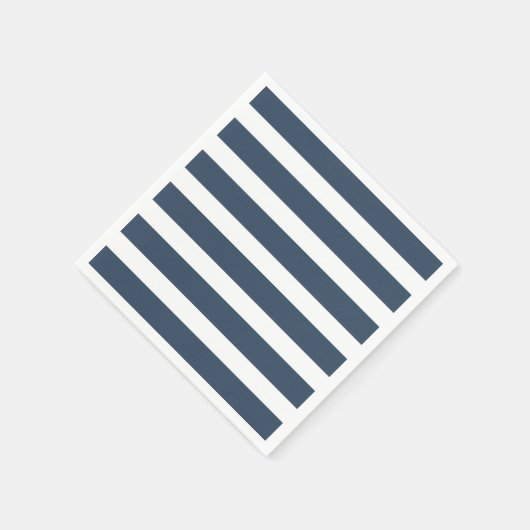 Moderne Chic Navy Blue Stripe Party Servetten (Hoek)