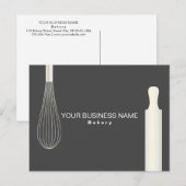 Moderne Chic Nep Wit Goud Bakkerij Zakelijk Briefkaart (Voorkant / Achterkant)