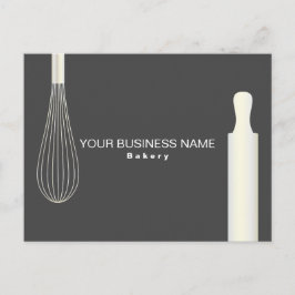 Moderne Chic Nep Wit Goud Bakkerij Zakelijk Briefkaart