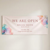 Moderne Chic Pastel Alcohol Inkt Banner