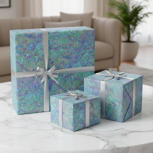 Moderne Chic Pastelkleuren Marmer Mozaïekpatroon Cadeaupapier