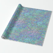 Moderne Chic Pastelkleuren Marmer Mozaïekpatroon Cadeaupapier (Uitgerold)