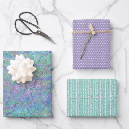Moderne Chic Pastelkleuren Marmer Mozaïekpatroon Inpakpapier Vel