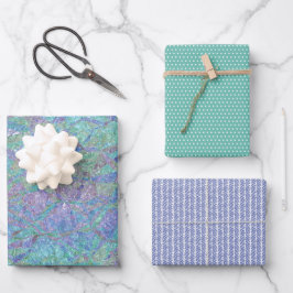 Moderne Chic Pastelkleuren Marmer Mozaïekpatroon Inpakpapier Vel