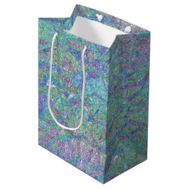 Moderne Chic Pastelkleuren Marmer Mozaïekpatroon Medium Cadeauzakje