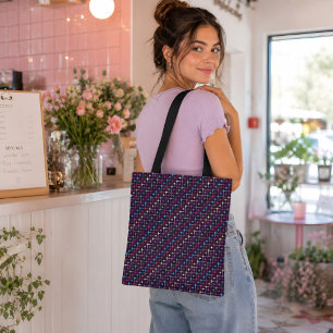 Moderne Chic Patroon Design Abstract Kleurrijke Ku Tote Bag