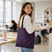 Moderne Chic Patroon Design Abstract Kleurrijke Ku Tote Bag