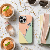 Moderne Chic Perzik Blush Mint Geel Aangepaste Naa Case-Mate iPhone Case