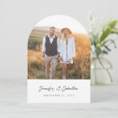 Moderne Chic Photo Verti W Sla de datum V2 Arc op Kaart (Staand voorkant)